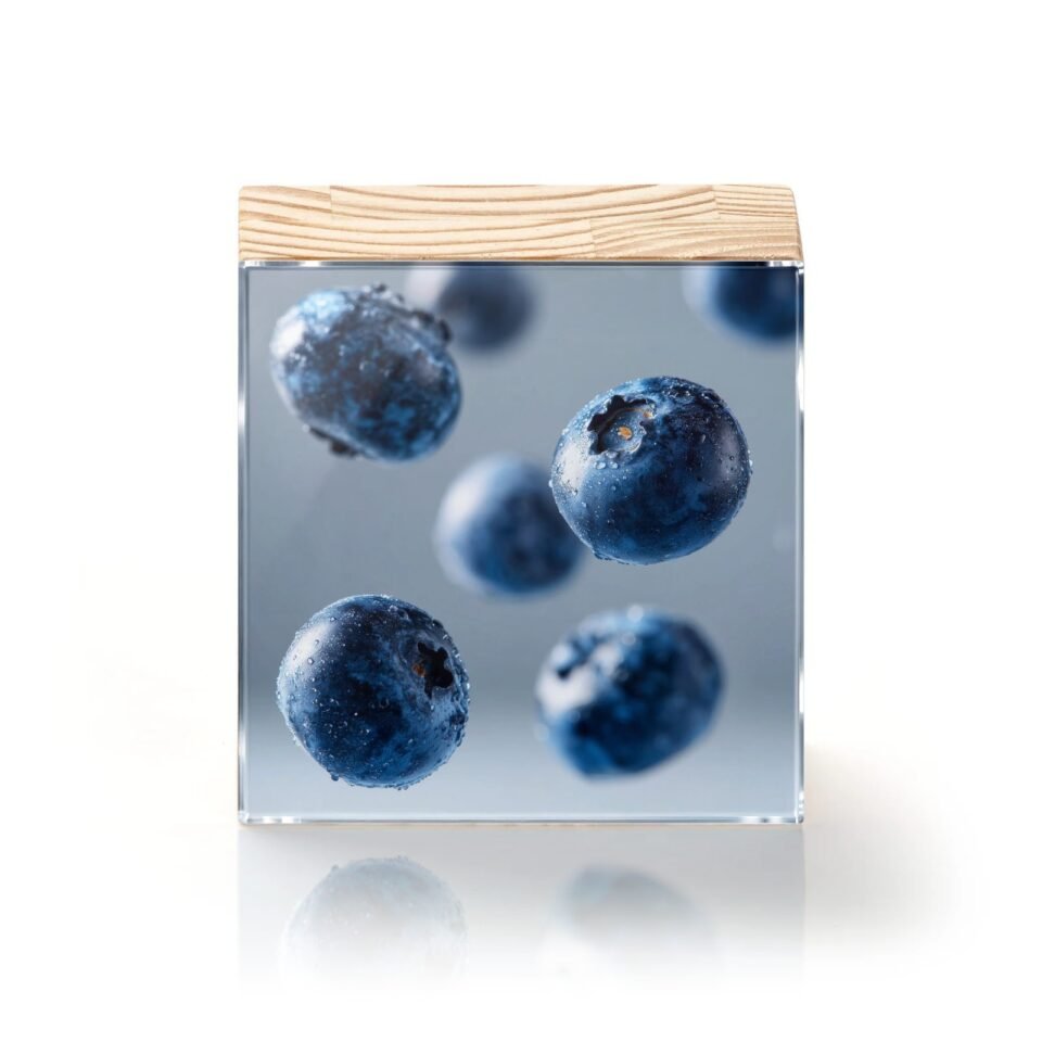 Totem Decorativo 'Blueberries em Suspensão'
