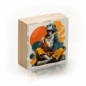 Totem Decorativo 'Tarde Laranja'