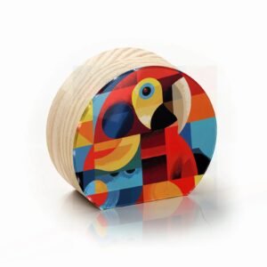 Totem Decorativo 'Arara Geométrica'