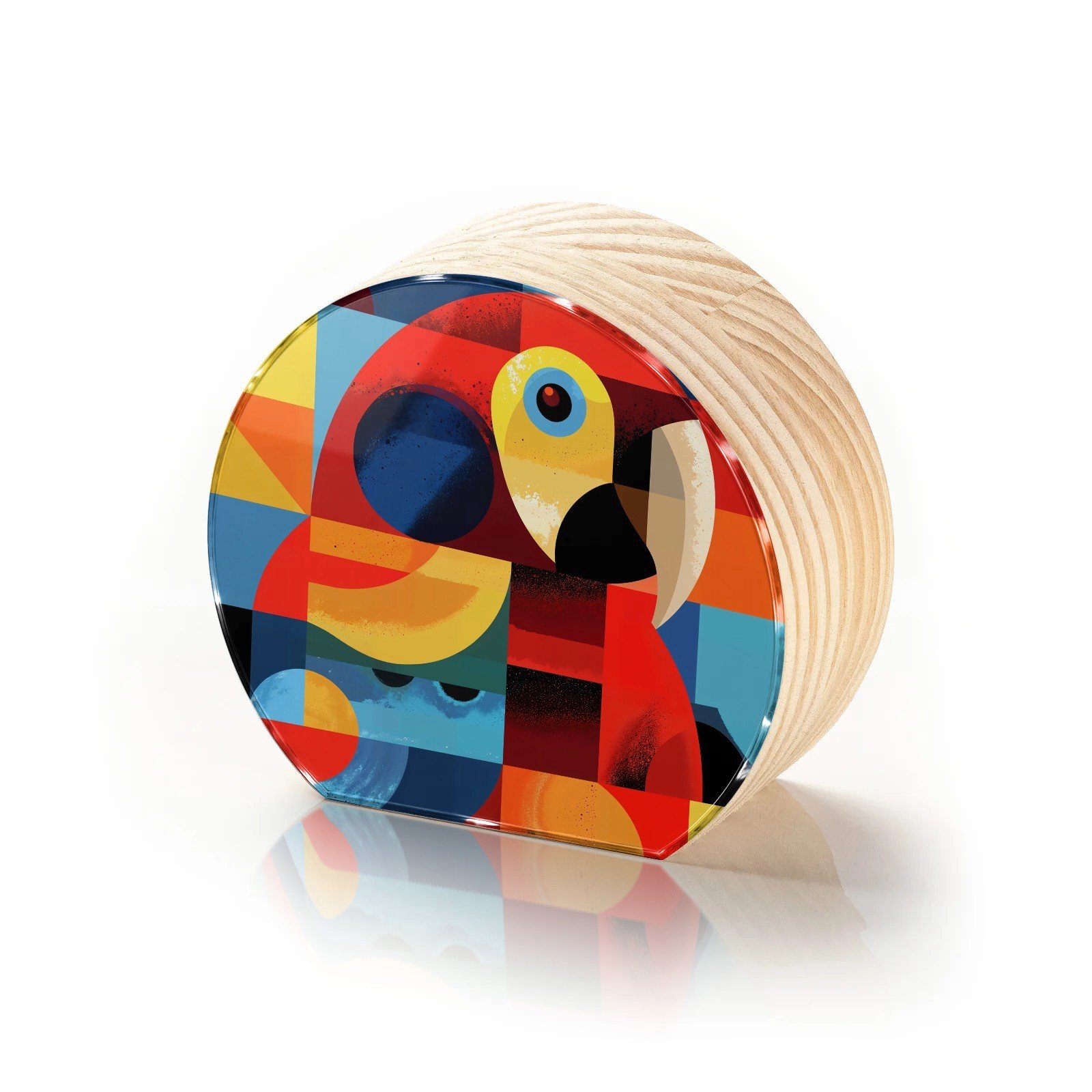 Totem Decorativo 'Arara Geométrica'